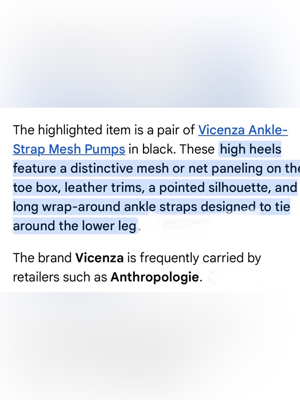 Vicenza Anthropologie Black Leather Woven Pointed Toe Wrap Ankle Strap Pump Heel - Picture 2 of 16